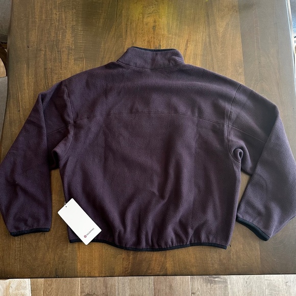 Lululemon Tumbled Fleece Half-Zip Jacket Pullover Sequoia/Black/Fresco Blue Sz M - Picture 8 of 9